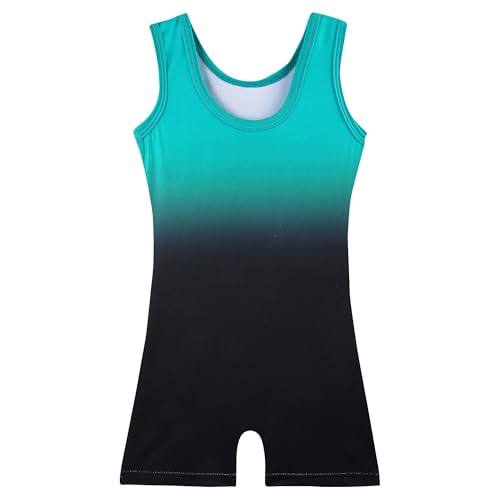 Sleeveless Sparkly Leotard for Girls 4-5T - Jewels Black Green