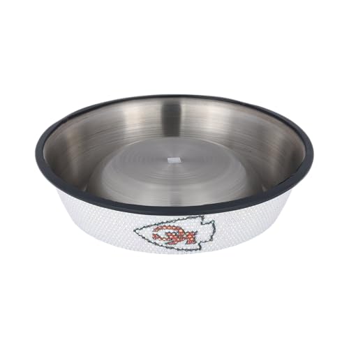 Kansas City Chiefs Bling Team Logo Stainless Steel Pet Bowl