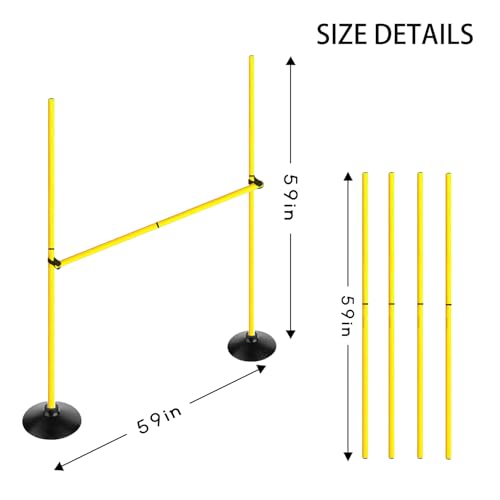 Adjustable Height Agility Hurdle Set - 4.9 FT, Pack of 3