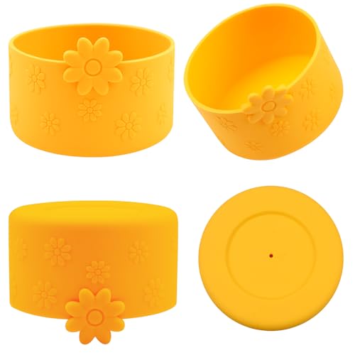 Flower Silicone Protective Boot for Stanley Cup - 30/40 OZ - Lemon Yellow