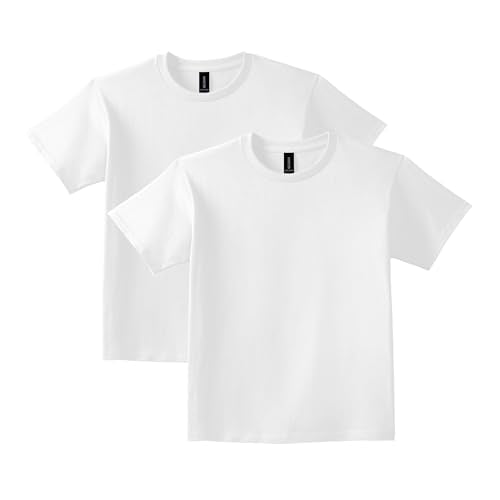 Youth Ultra Cotton T-Shirt 2-Pack - White, Large