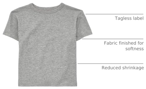 Boys' Basic V Neck T-Shirt 2 Pack - Large / Lt Grey