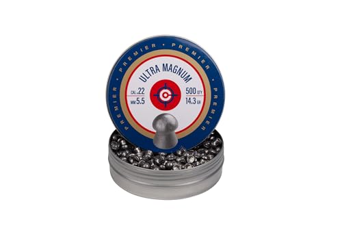 0.22 Caliber Domed Premier Pellets - 500 Count Grey