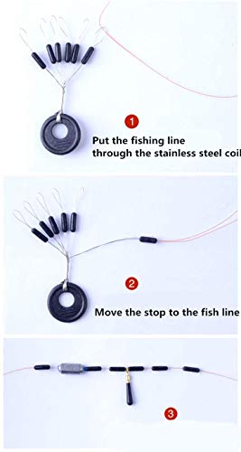 Fishing Bobber Stoppers - 300pcs Size Small Black Float Stops
