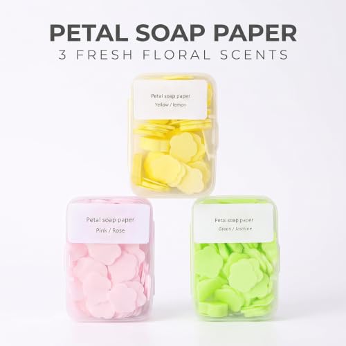 300pcs Portable Soap Sheets - Scented Travel Soap - Mix Colors