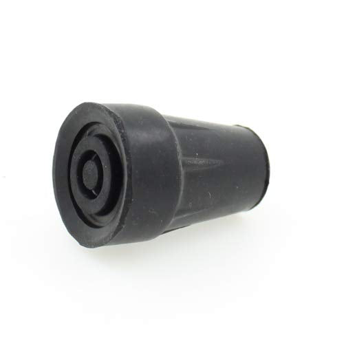 Pack of 4 Small Black Rubber Ferrule Tips for Hiking Poles - 12mm