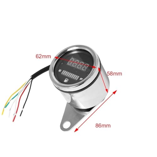 Universal 2-in-1 Motorcycle Odometer & Voltmeter - Digital Tachometer
