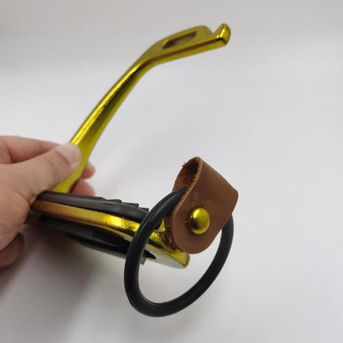 Durable Peacock Safety Stirrup Replacement Set — Rubber Rings & Leather Tabs for Peacock Stirrups