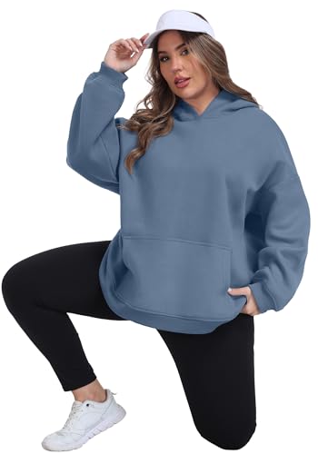 OLRIK Women Plus Size Fleece Lined Hoodie Sweatshirt, Oversized Winter