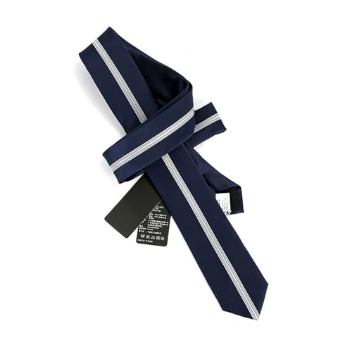 Slim Navy Blue Polka Dot Necktie - 2.36 Inches Wide