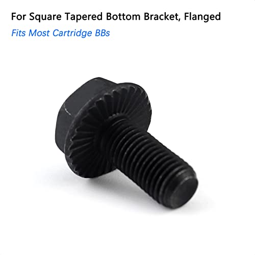 M8 x 18mm Bicycle Bottom Bracket Flanged Axle Bolt - 2 Pack