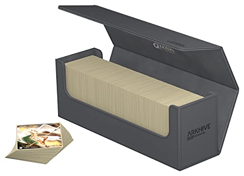 Ultimate Guard Arkhive 400+ Deck Case Grey with Magnetic Closure, Holds 400 Double-Sleeved or 500 Single-Sleeved Cards