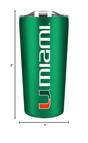 Miami Hurricanes 18oz Stainless Steel Insulated Tumbler - BPA-Free