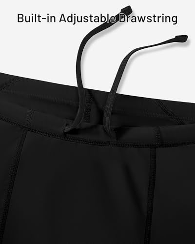 Men's Swim Jammers Quick-Dry Compression Shorts - Medium Black