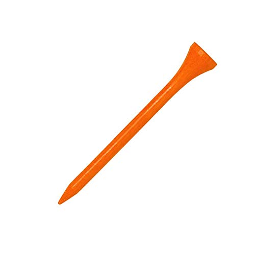 Citrus Orange Golf Tees - 100 Count, 2-3/4 Inch, Wood