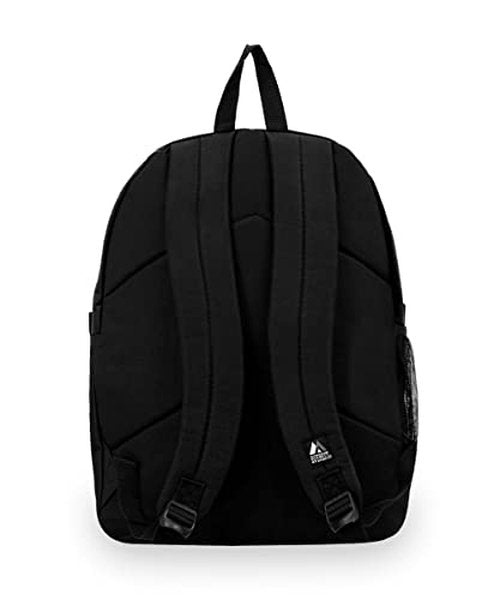Everest Double Main Compartment Backpack, Black, One Size