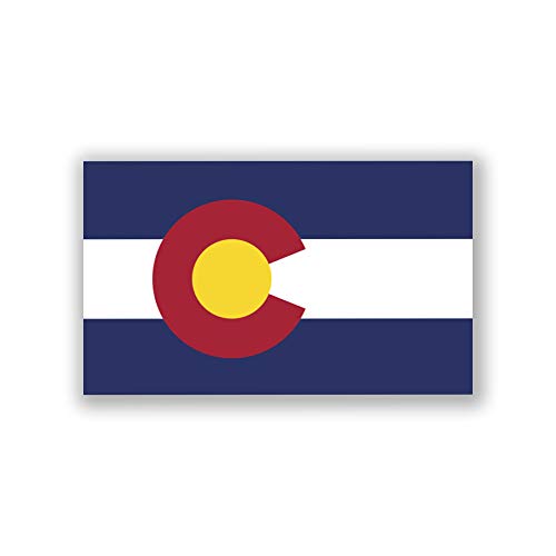 Colorado State Flag Decal Sticker - 5" x 3" Premium Vinyl - 2-Pack