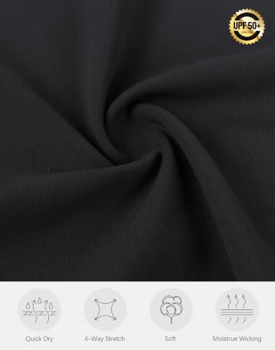 SANTINY 19" Black Large Ruffled Golf Skirt for Women