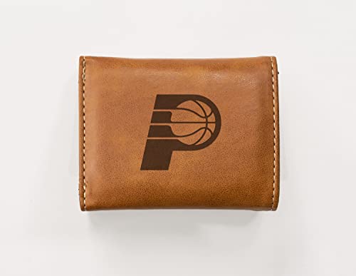 NBA Laser Engraved Tri-Fold Wallet - Indiana Pacers Brown
