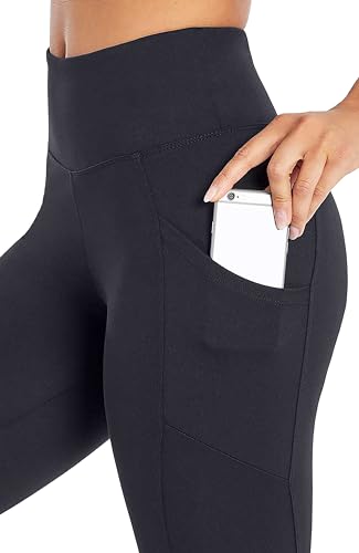 Marika Women's High Waist Tummy Control Mid-Calf Leggings Black Large