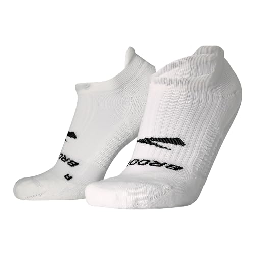 Brooks Ghost No Show Socks, Low Profile with Arch Support — Medium White