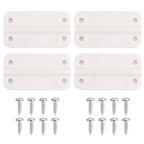 Cooler Hinges Kit - 4 Plastic Hinges with 16 Screws, 2.32x1.26 Inch