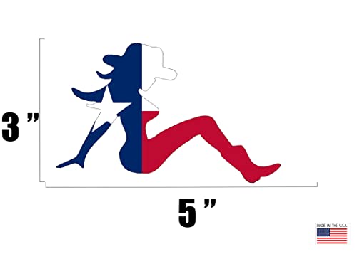 Texas Flag Cowgirl Cutout Sticker - High Quality Vinyl Decal