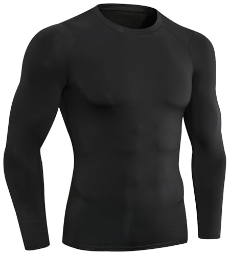 Men's Long Sleeve Compression Shirt - Black Large