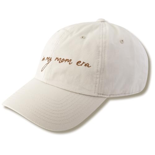 GIFTGET My Mom Era Beige Ponytail Baseball Cap - Casual Dad Hat for Women