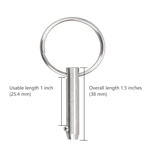 Marine Grade 316 Stainless Steel Quick Release Pins - 2 Pieces