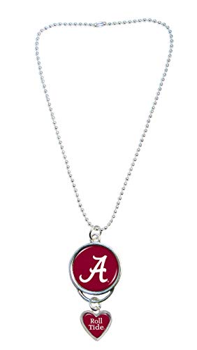 Alabama Crimson Tide Rear View Mirror Charm - Heart Shape