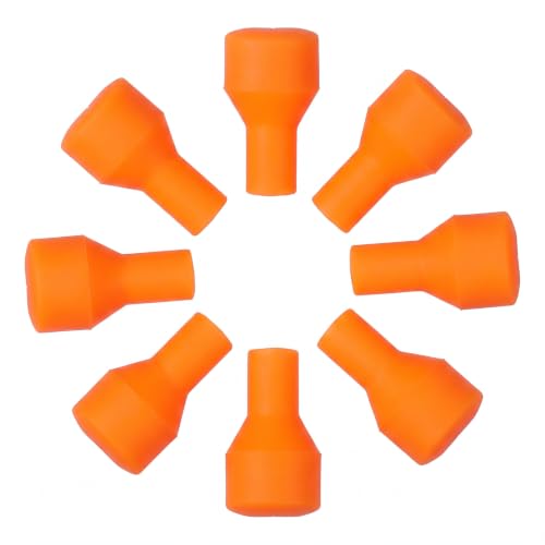 8-Piece Bite Valve Replacement Mouthpiece - Orange Hydration Bladder Accessory