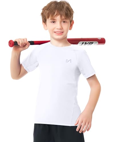 Boys Long Sleeve Compression Shirt - Quick Dry Athletic Base Layer