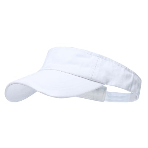 Sports Sun Visor Hat for Outdoor Activities - 6 3/8 White