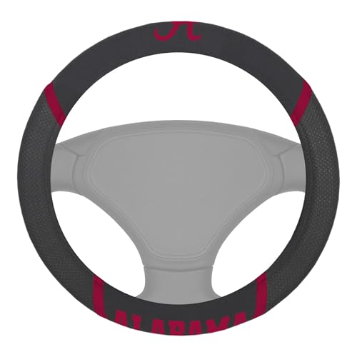 Embroidered Steering Wheel Cover - Alabama Crimson Tide - 15"
