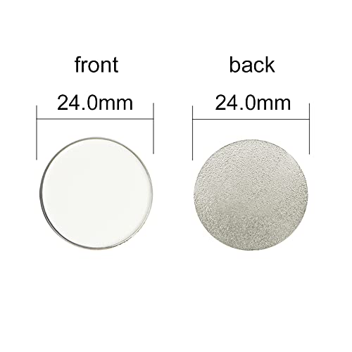 PINMEI 24mm Golf Ball Markers Pack of 10 White Customizable Embossed Enamel