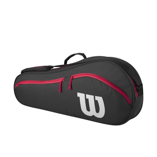 Wilson Advantage Tennis Bag Series - Black/Red Holds 3 Rackets