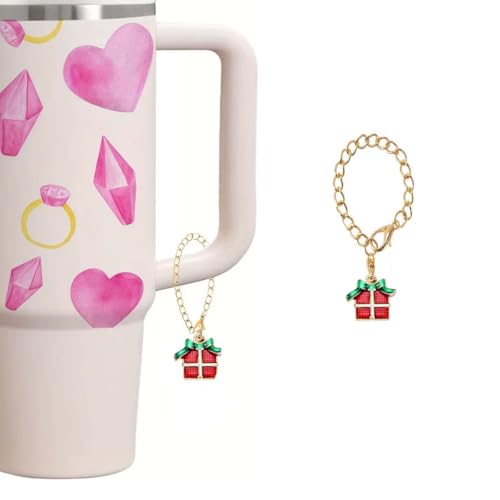 5PCS Christmas Accessories for Stanley Cup Tumbler - Keychain Charms