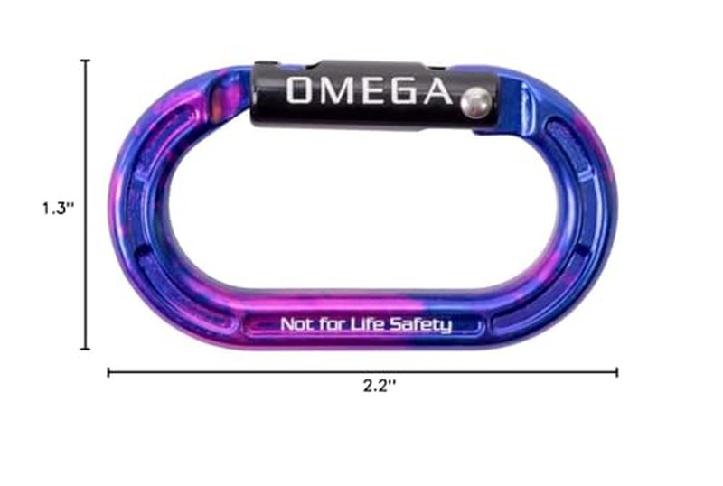 Omega Pacific Micro Raider Aluminum Carabiner - Compact Accessory Connector with Keylock Straightgate, 12g Lightweight Design, 0.5-Inch Gate Opening, Non-PPE Climbing Gear (Red)