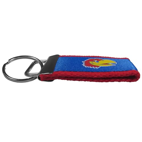 Kansas Jayhawks Woven Key Chain - 4 Inch Team Colors