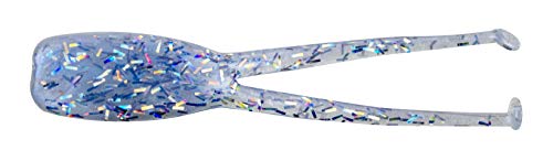 Crappie Fishing Lure - Slab Dockt'R Soft Plastic Bait, 2.5", Pack of 12 - Blue Ice