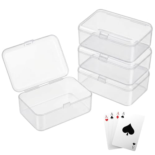 4 Pack Clear Plastic Card Storage Cases for Game Cards