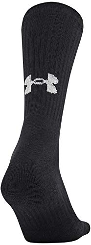 Under Armour Adult Training Cotton Crew Socks - X-Large Black 6-Pairs