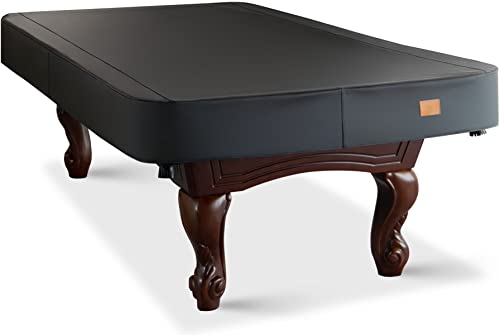 Heavy Duty Leatherette Pool Table Cover - Waterproof 8FT (Black Charcoal/Matte)