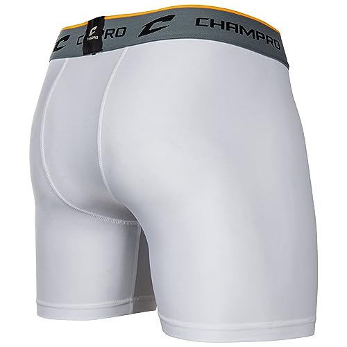 Champro Men's Compression Boxer Shorts with Cup - Large