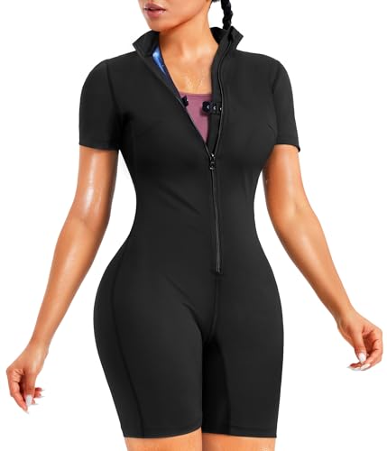 Full Body Sauna Suit for Women - Black, X-Large Waist Trainer