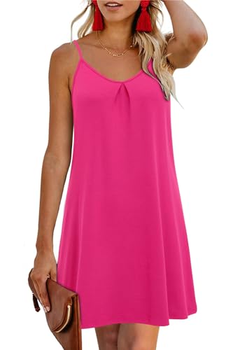 2024 Women's Summer Floral Mini Beach Dress - Rose Red