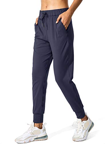 SANTINY Women's Joggers with Pockets Navy 27.5'' Regular M
