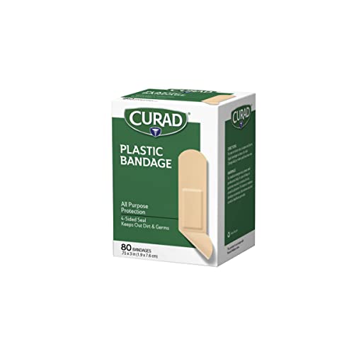 Plastic Bandages 0.75 x 3 Inches - 80 Count Pack