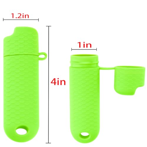 5 Pack Waterproof Silicone Lighter Cases for BIC J6 - Light Green